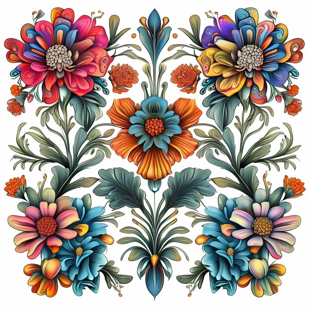 Traditional floral embroidery
